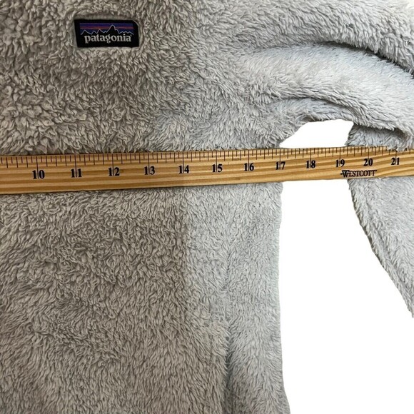 Patagonia Kids Los Gatos 1/4 Zip Fleece Pullover Size Medium Birch White - Picture 12 of 13